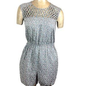 American Rag Cie Romper Lattice Cutout S Ditsy Floral Cottagecore 238B